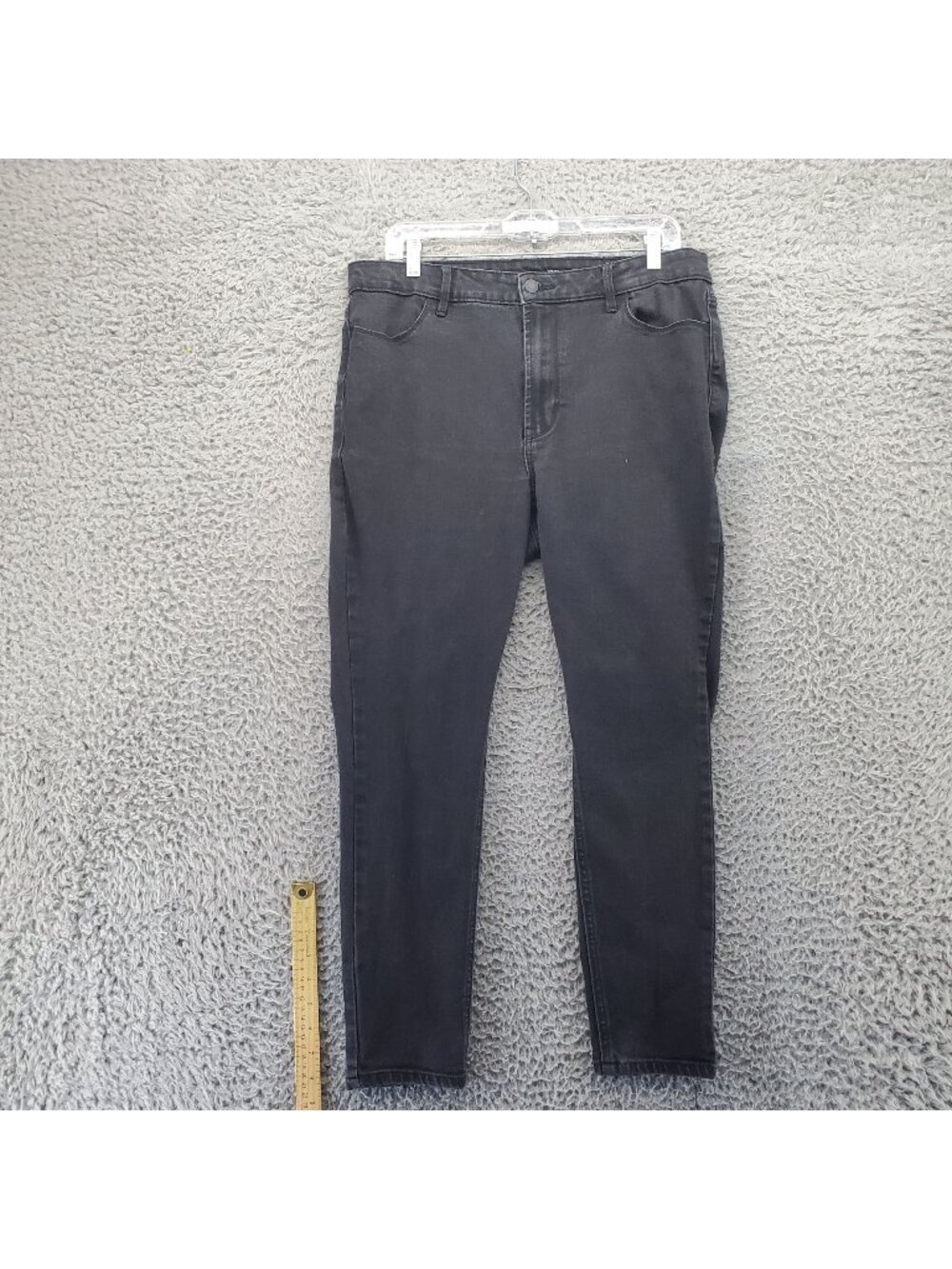 Old Navy Jeans Womens 14 Short Black Super Skinny High Rise Stretchy Soft Denim